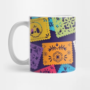 Brightly Colored Skulls Halloween pattern Mug